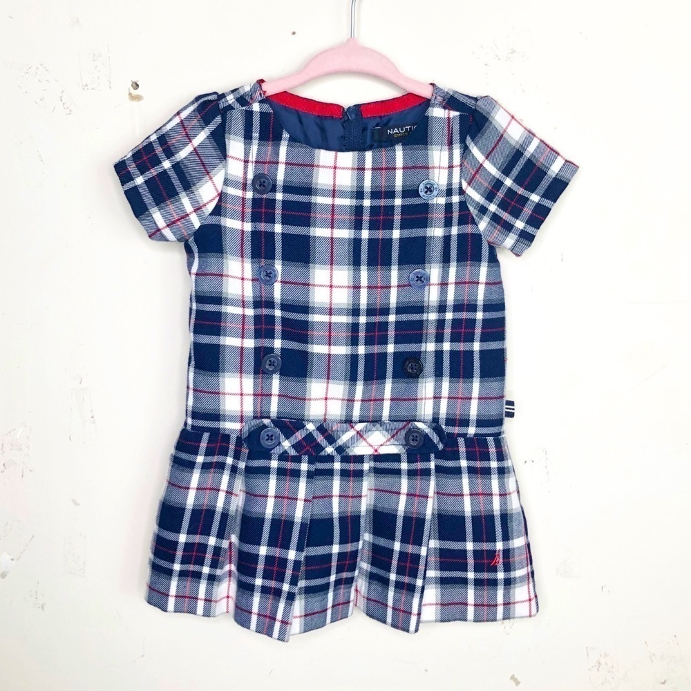 NAUTICA plaid shift dress